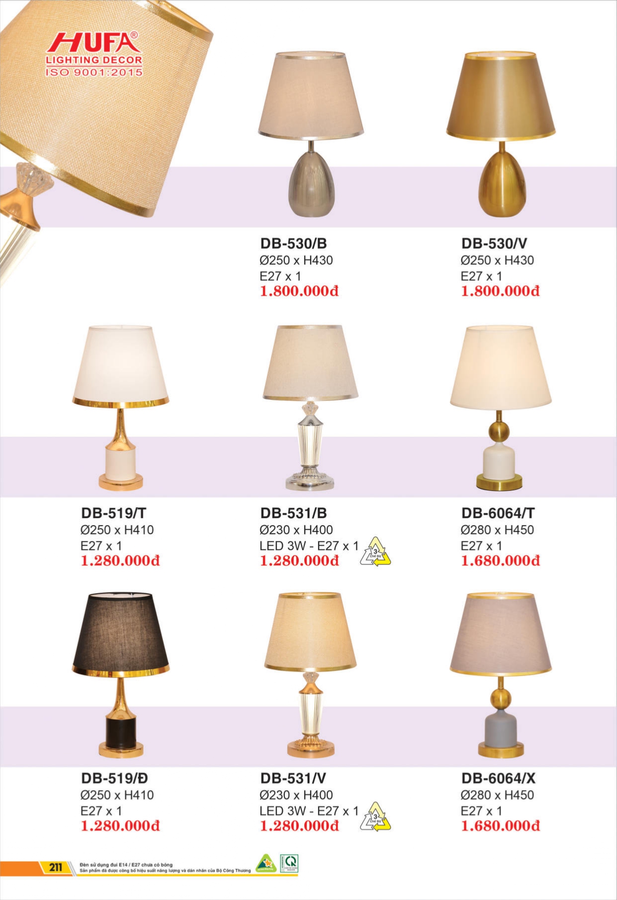 Bảng giá đèn LED HUFA 2026